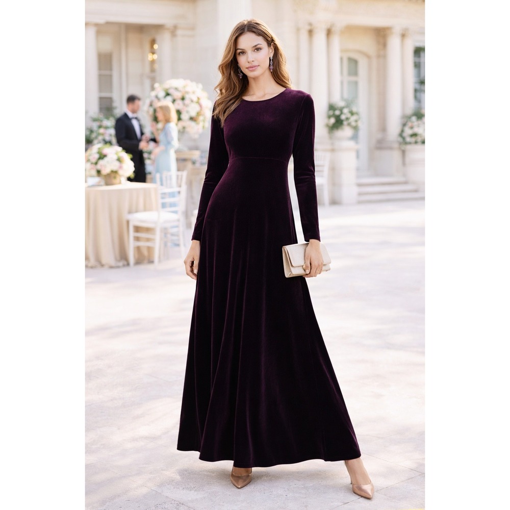 Jacqueline Ferrar Maxi Dress Womens 16 Purple Vintage Formal Gothic Whimsigoth